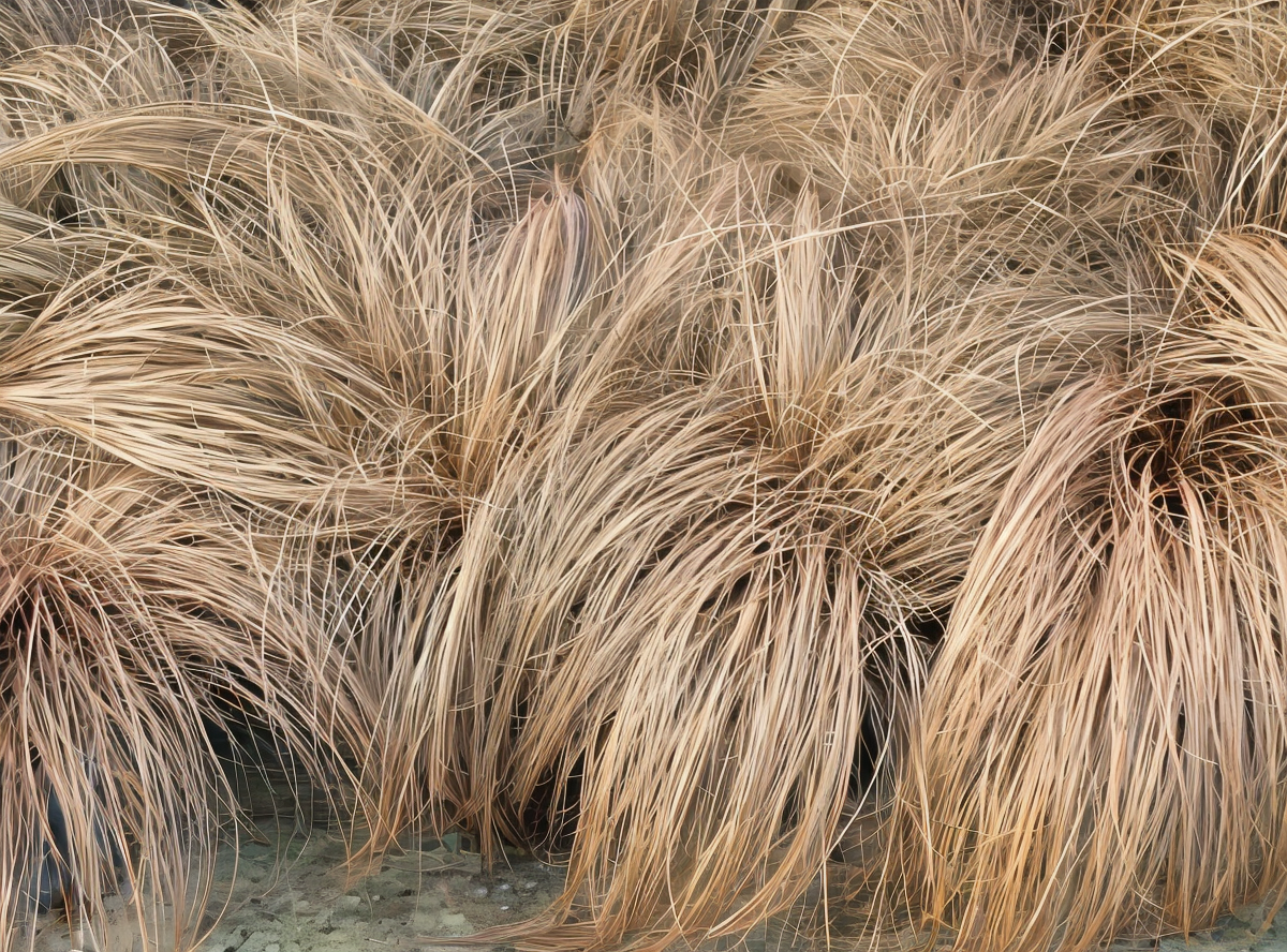 Carex Comans Bronze Form in giardino con fogliame bronzo-ramato che forma cespi compatti