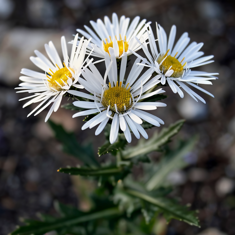 Aster ageratoides 'Ashvi' in piena fioritura, design del giardino autunnale luminoso