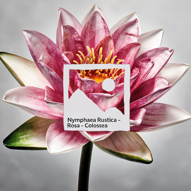 Nymphaea 'Colossea' ninfea rosa galleggiante in laghetto illuminato dal sole