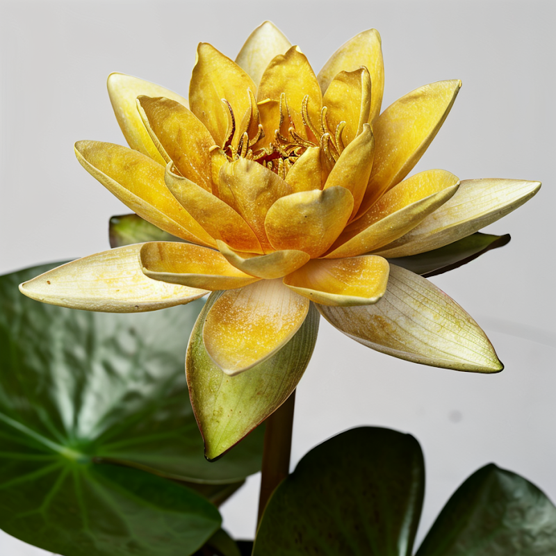 Nymphaea Rustica - Gialla - Flava, ninfea galleggiante gialla in laghetto