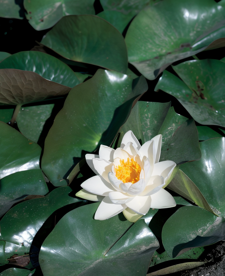 Nymphaea odorata 'Pumila Bianca' ninfea bianca profumata per laghetto
