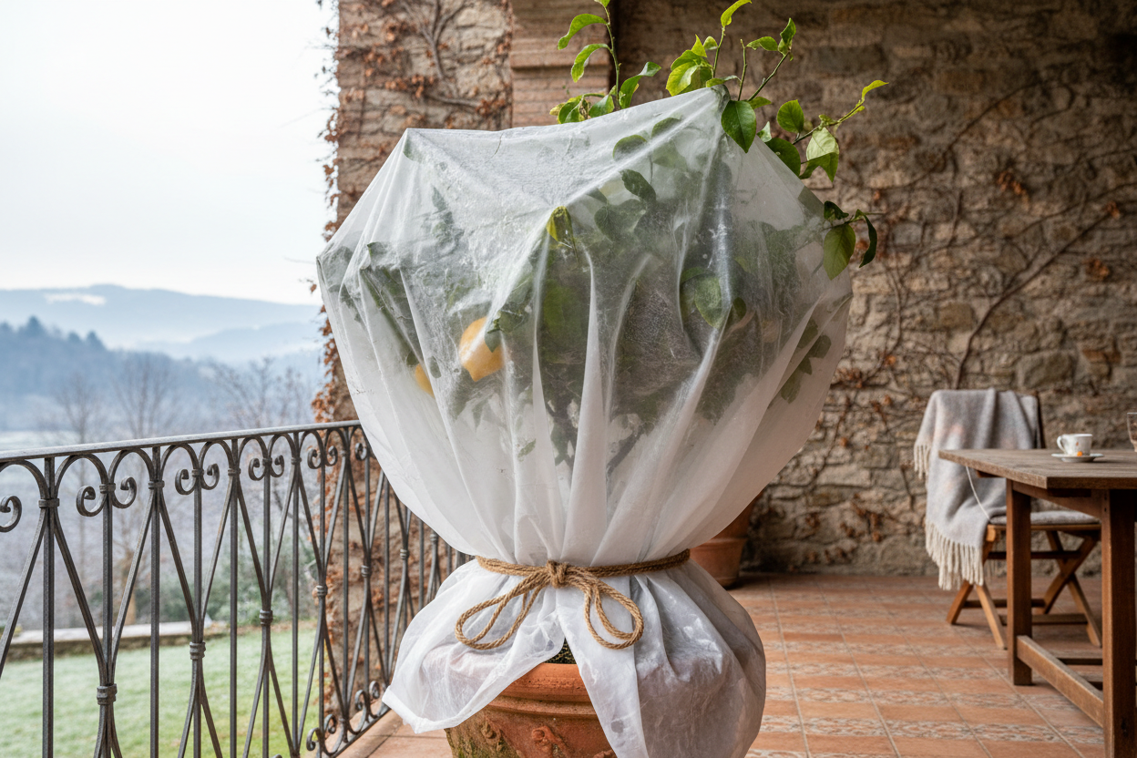 Agrumi in vaso in inverno: temperatura minima e protezione del limone dal gelo
