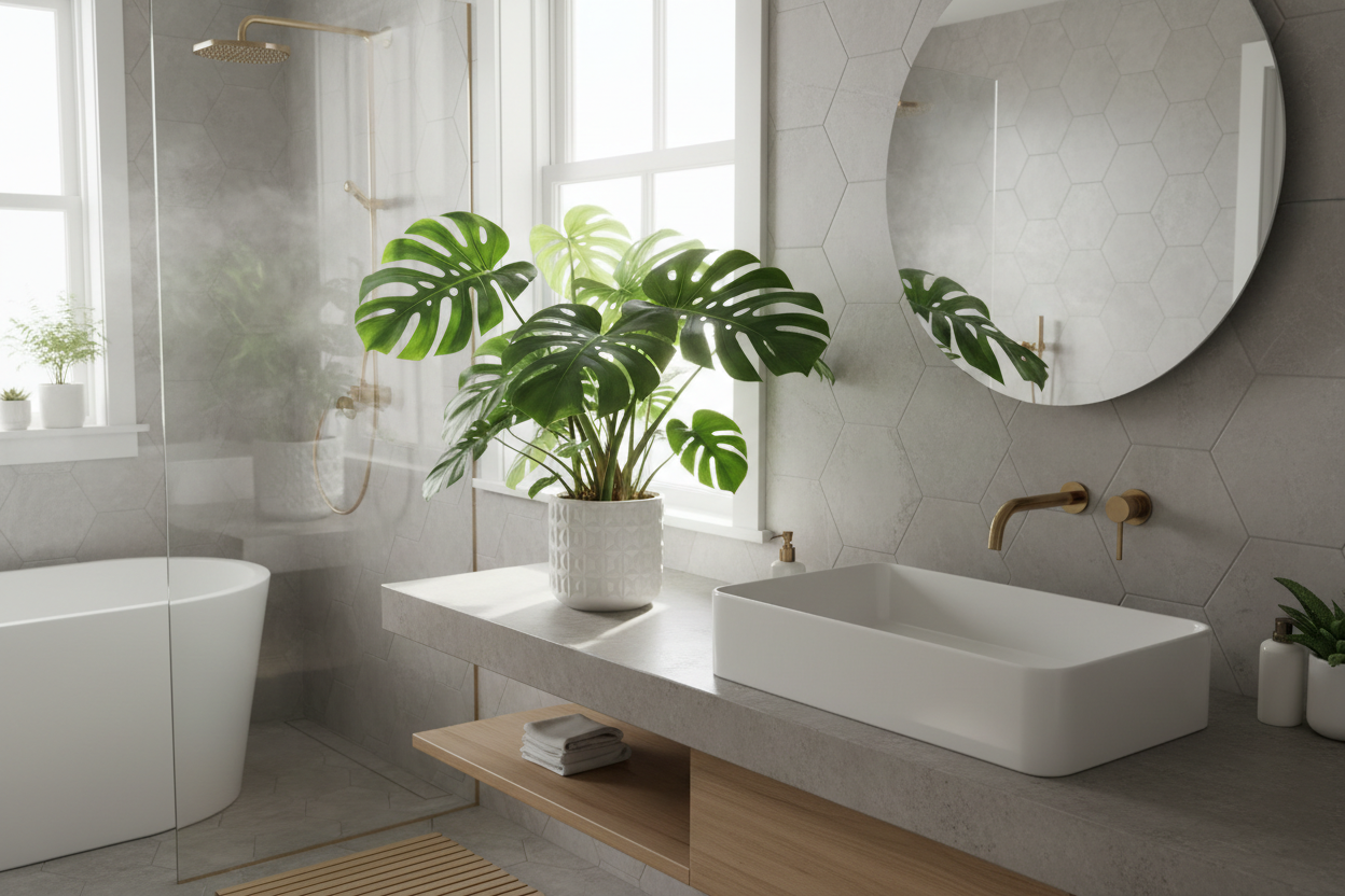 Piante facili per il bagno: cosa scegliere per bagno umido e bagno luminoso