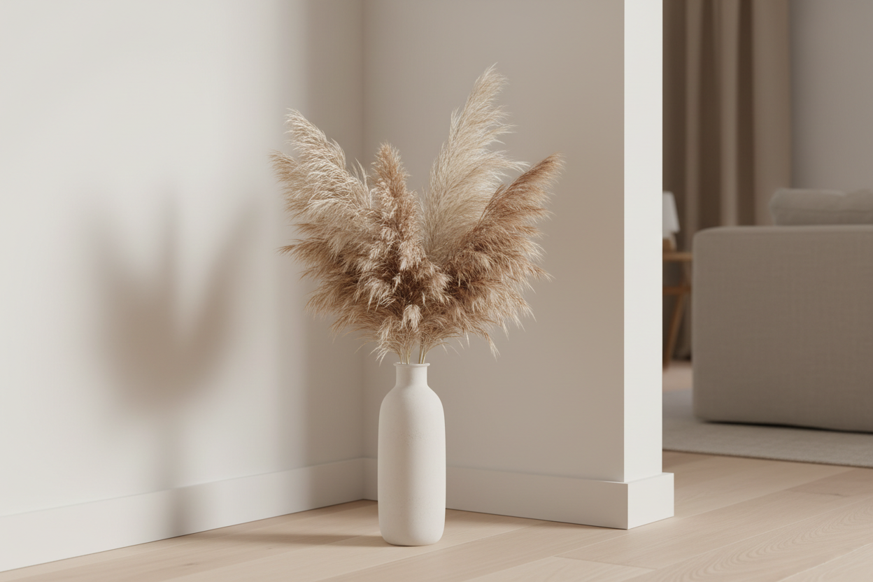 Arredare con i fiori decorativi di erba delle Pampas