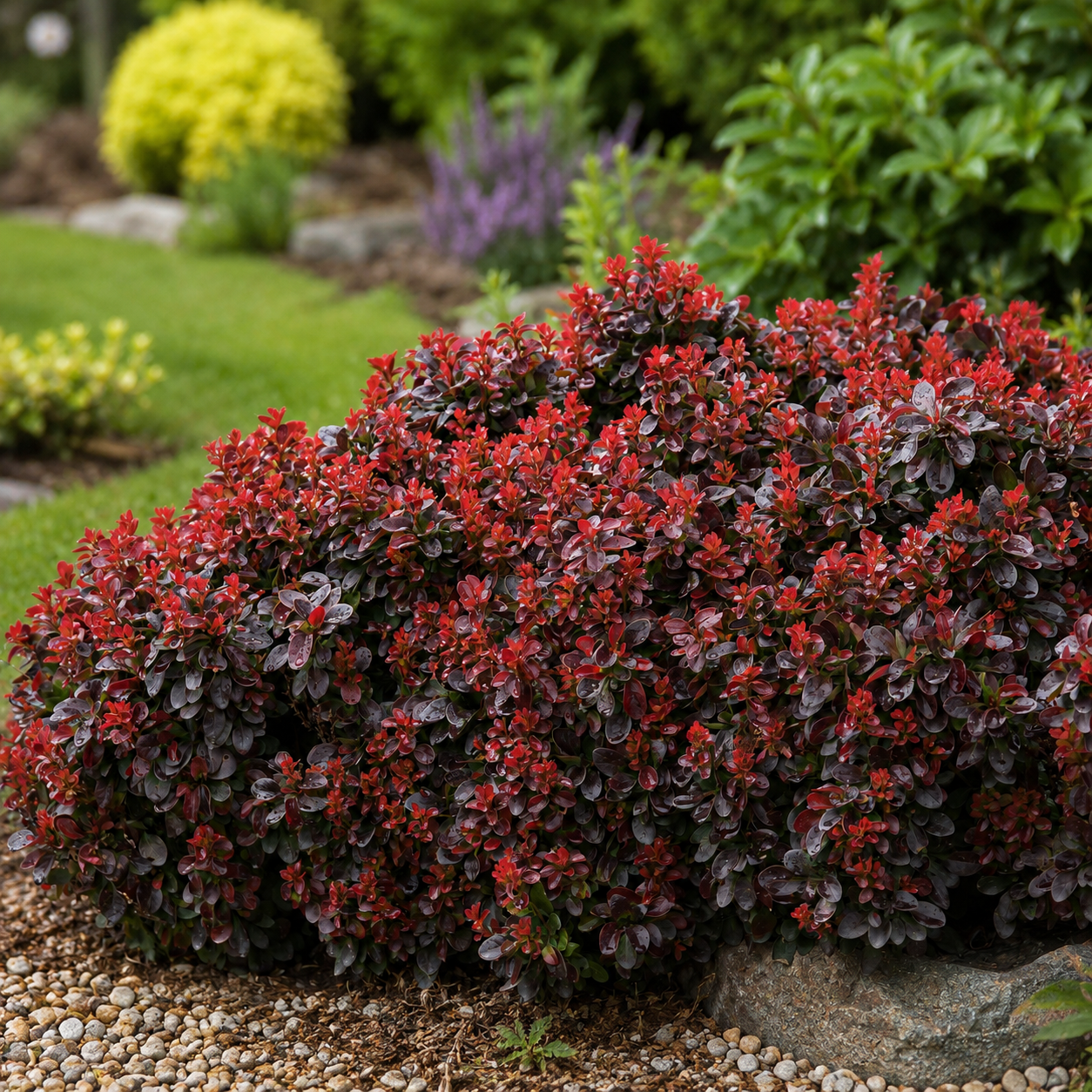 Berberis thunbergii 'Bagatelle' in giardino
