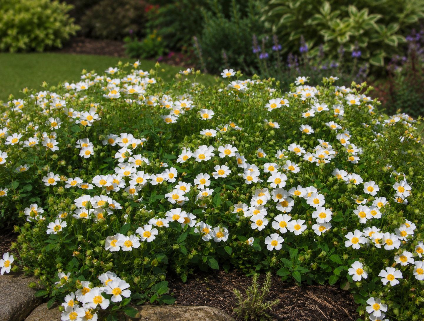 Cistus salviifolius arbusto fiorito