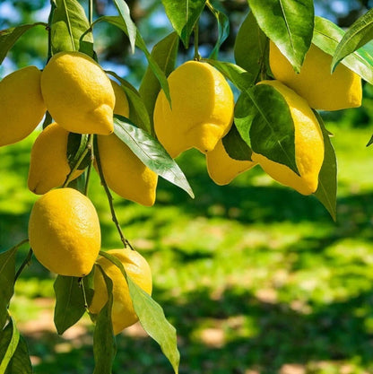 Dettaglio frutti Limone Adamo con caratteristica buccia liscia e sottile