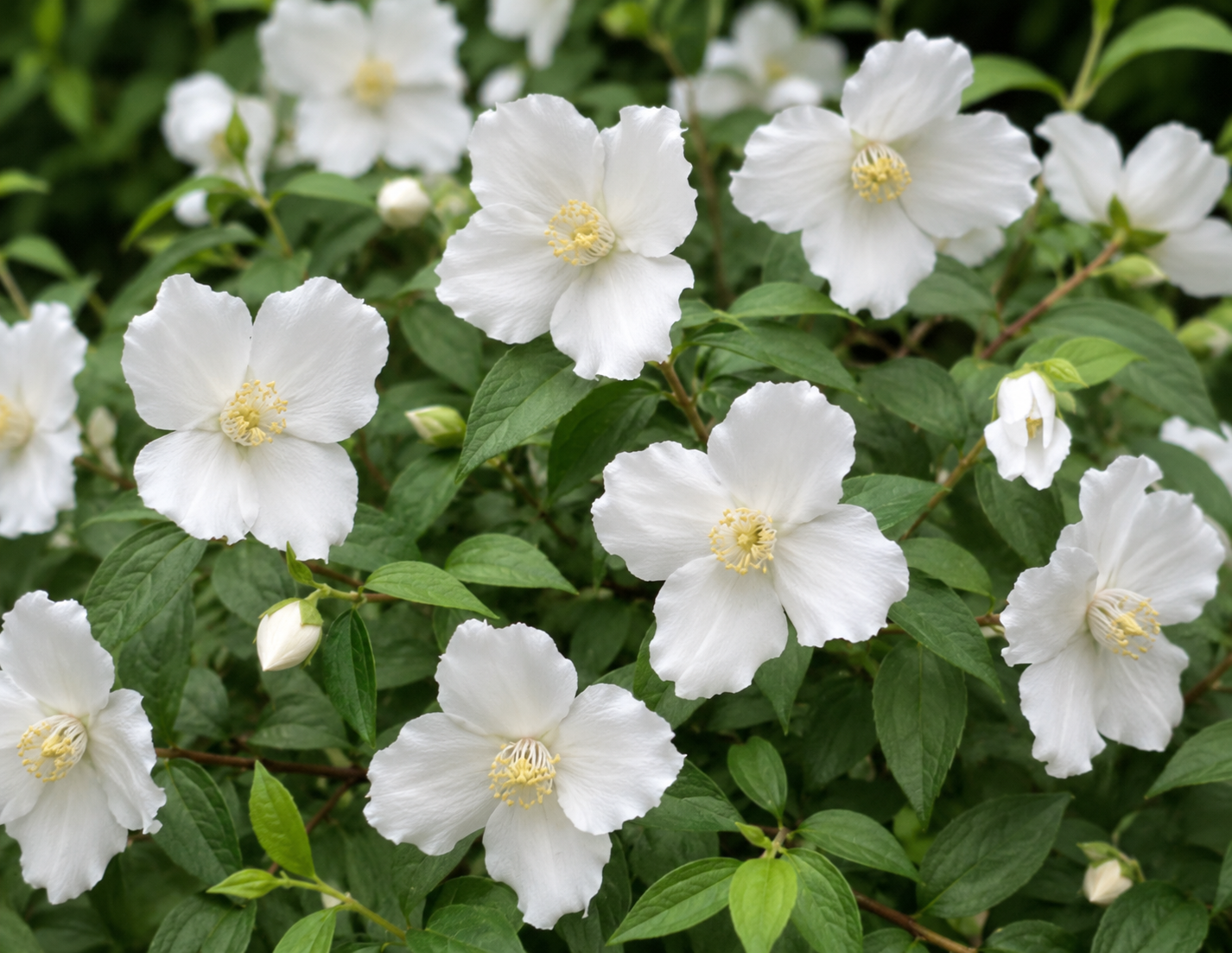 Filadelfo - Philadelphus 'Petite Perfume White' arbusto in fiore