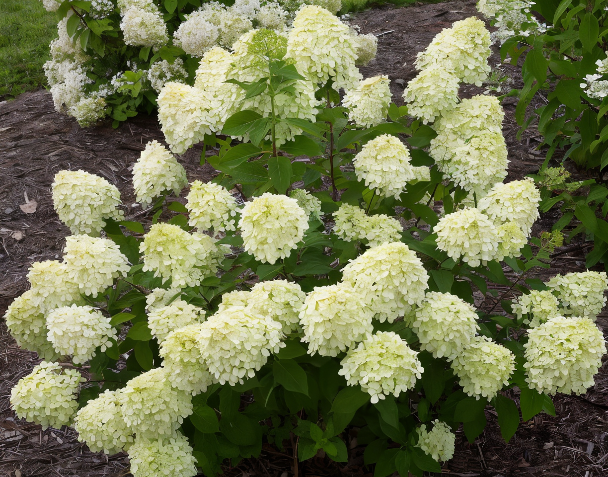 Ortensia Paniculata 'Little Lime' in giardino