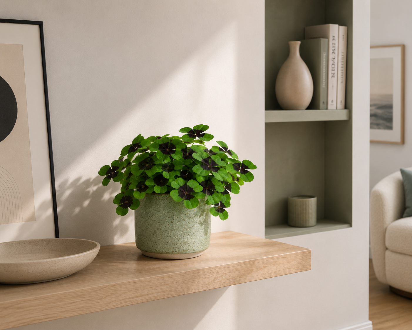 Pianta Oxalis Iron Cross in vaso elegante