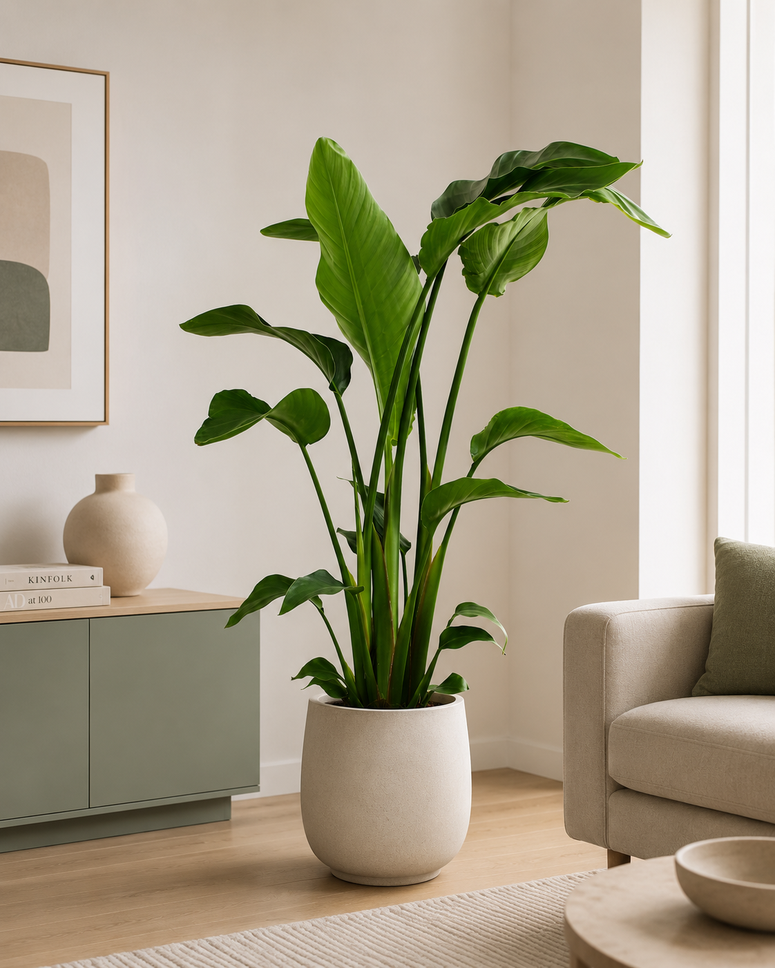 Strelitzia nicolai in ambiente minimal