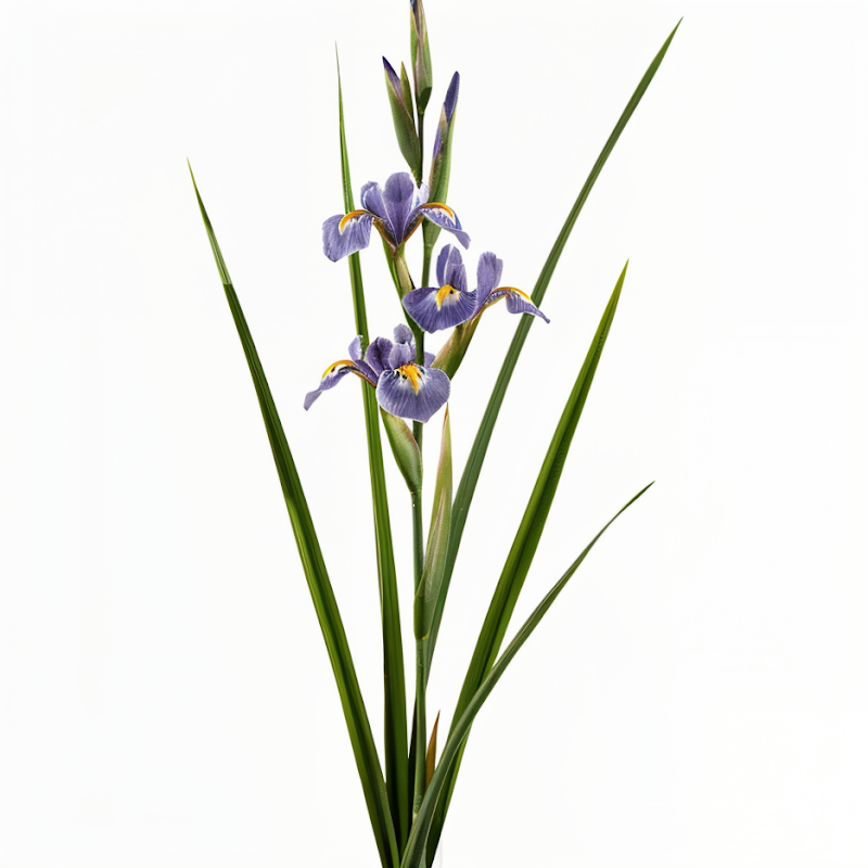 Dietes bicolor in fioritura, design mediterraneo